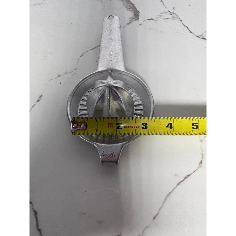 Vintage Foley‎ Aluminum Hand Juicer Reamer Silver Manual Citrus Squeezer